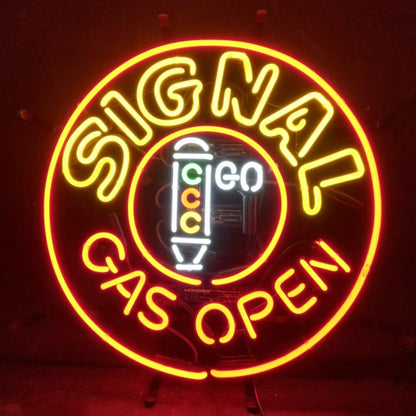 Signal Gas Open Neon Signs Light