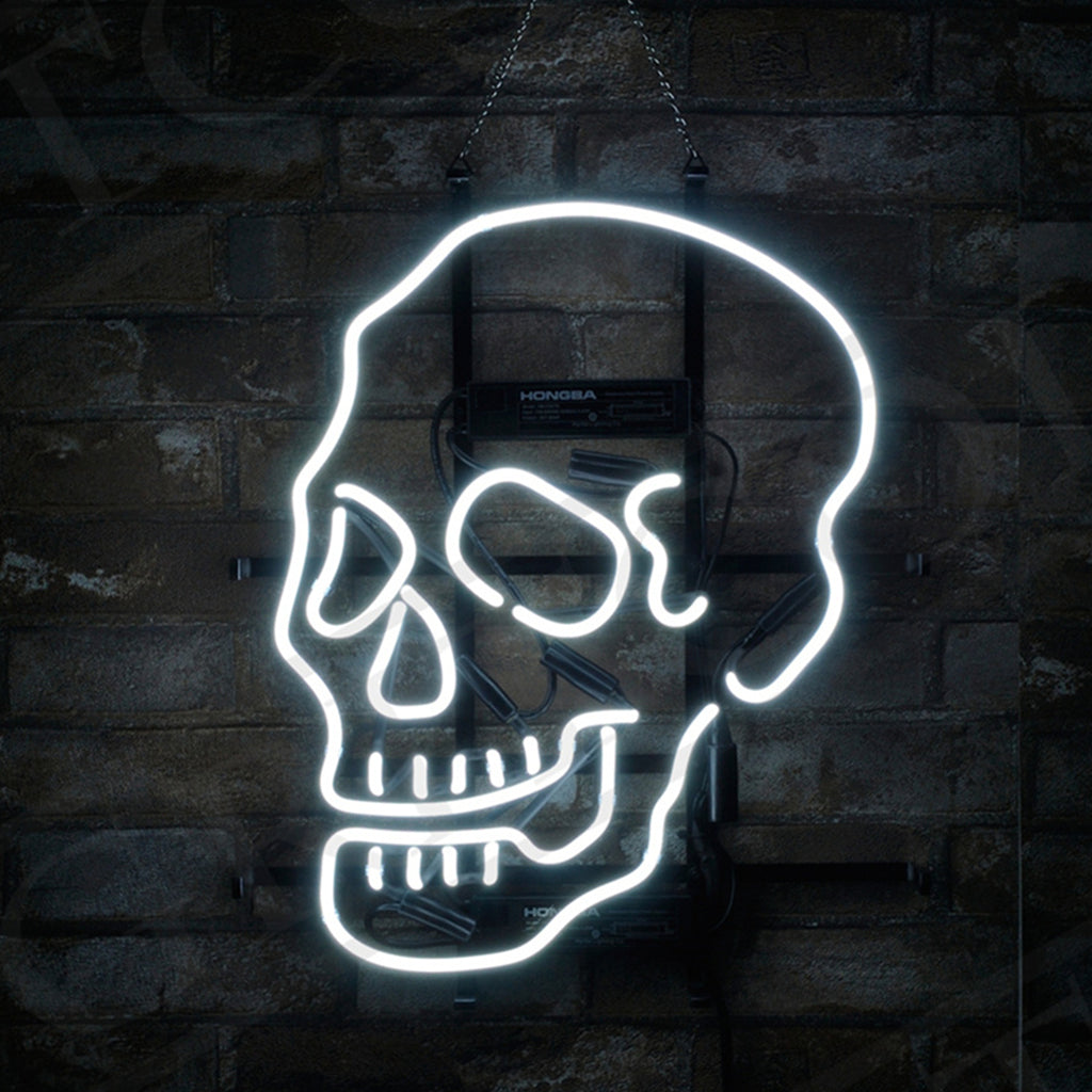 Skull Bone Shape Neon Ligh Sign