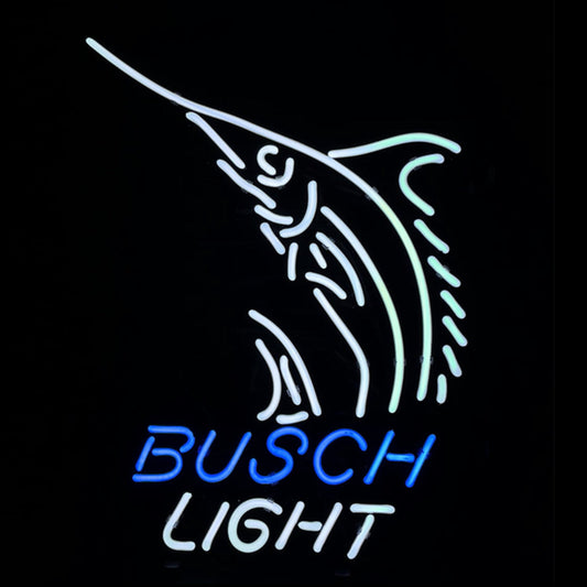 Swordfish Busch Light Beer Neon Sign