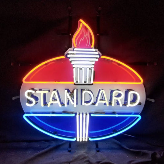 Torch with Standard Gasoline Neon Light Sign